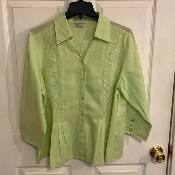 Appraisal Plus Women’s 100% Linen Blouse - Picture 1 of 16